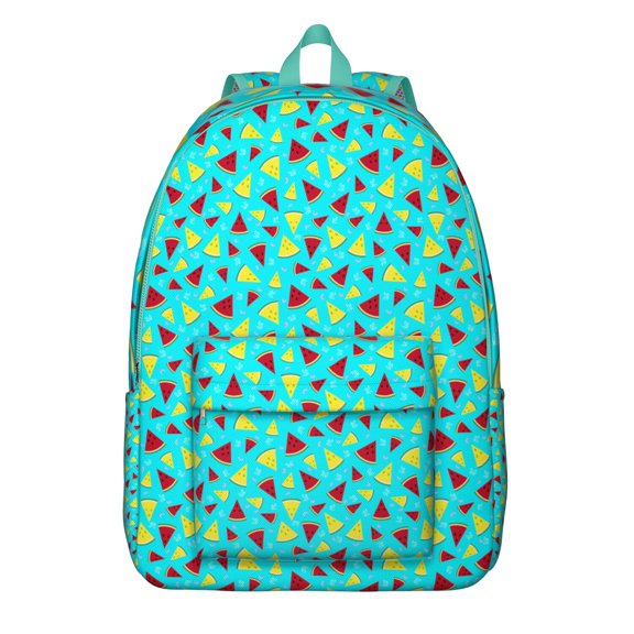 Beach Style Watermelon Backpack, Refreshing Fruit Pattern Daypack with Summer Sunshine Aesthetic for Watermelon Lover Teens