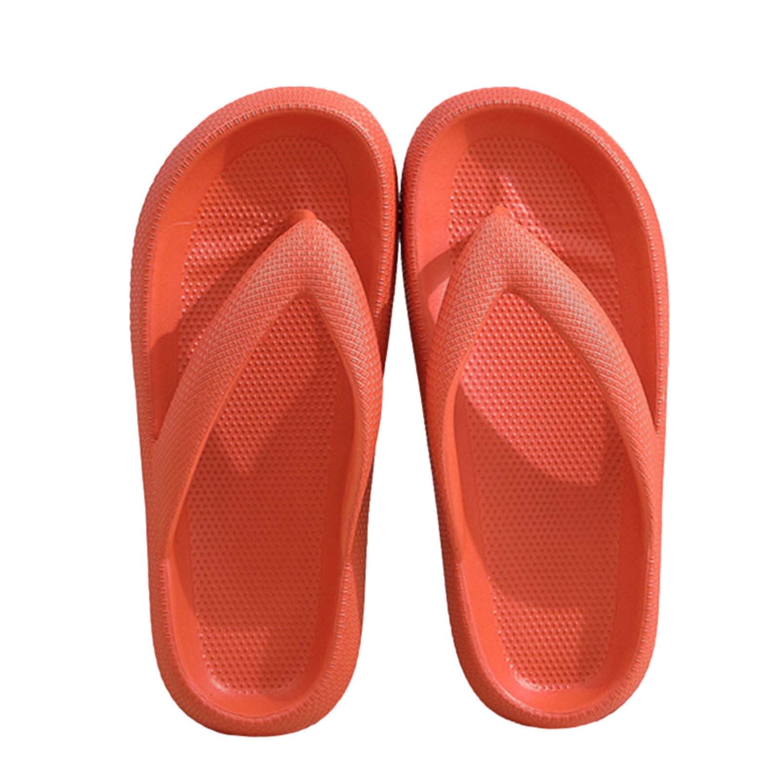 Beach Summer Casual Flip Flop Sandals for Women and Men Non Slip Quick Drying Shower Slippers Couples Outside Wear Flip-flops Clip Toe Outdoor EVA Casual Flat Sandals Soft Indoor Bathroom Shoes 9