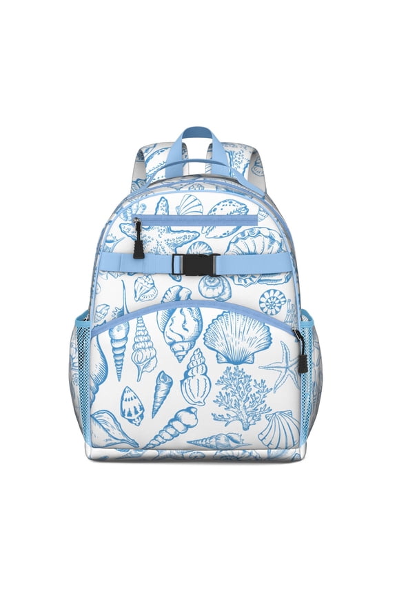 Beach & Summer Themed Waterproof Backpack - Lightweight Commuter Bag with Reinforced Shoulder Straps