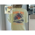 thumbnail image 1 of Beach Summer Tropical T-shirt Back Design Beachwear Island Distressed Vintage Style Graphic Top Travel Vacation Sunset Shirt, 1 of 5