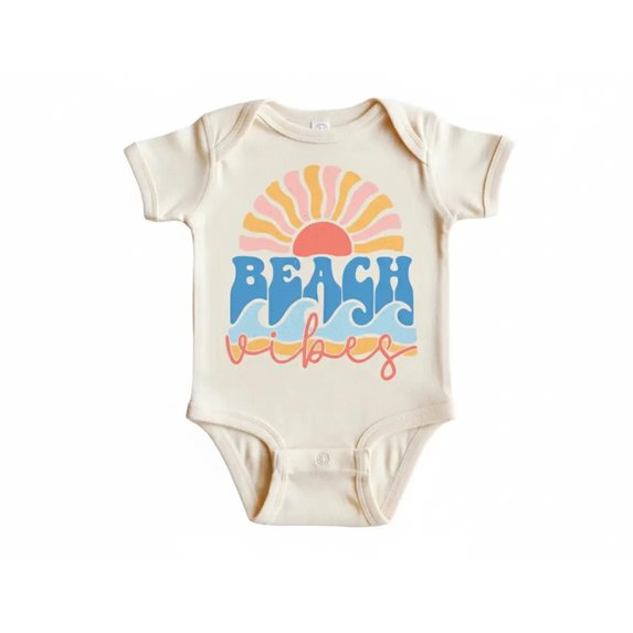 Beach Summer Vibes Newborn Baby Bodysuit