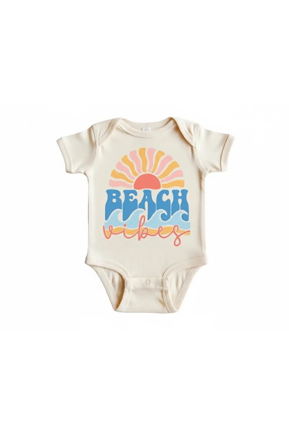 Beach Summer Vibes Newborn Baby Bodysuit
