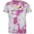 thumbnail image 1 of Beach Sun Bar Harbor Maine Mens T Shirt Lightning Pink Tie Dye MD, 1 of 1