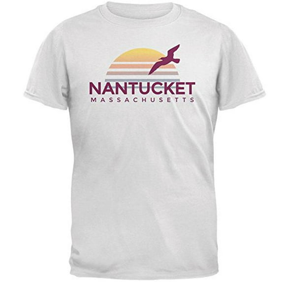 Beach Sun Nantucket Massachusetts Mens T Shirt White MD