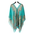 thumbnail image 1 of Beach Sun Protection Shawl 62.99 x 37.4 Inch Women Chiffon Floral Print Cardigan Lightweight Breathable Summer Swimwear Cover Up For Beach Vacation, 1 of 10