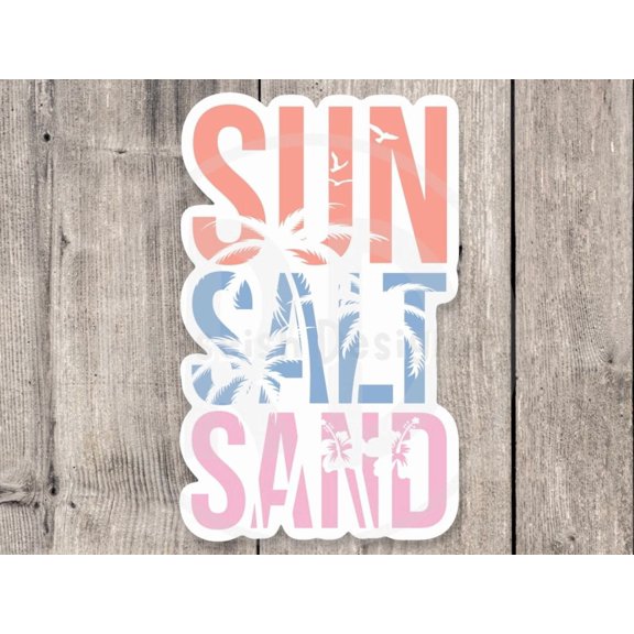 Beach Sun Salt Sand Beach Lover Summer Sticker