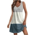 thumbnail image 1 of Beach Sundresses for Women 2024 Plus Size Comfort Pocket Printing Sleeveless V-Neck Dress Gifts for Womens ~, 1 of 6
