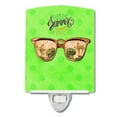 thumbnail image 1 of Beach Sunglasses Green Polkadot Ceramic Night Light, 1 of 2