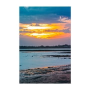 Beach Sunset 01 - San Remo Victoria Australia Photography Sunset Seascape Coastal Ocean Water Landscape Scenic Unframed Wall Art Print 5 x 7 inches