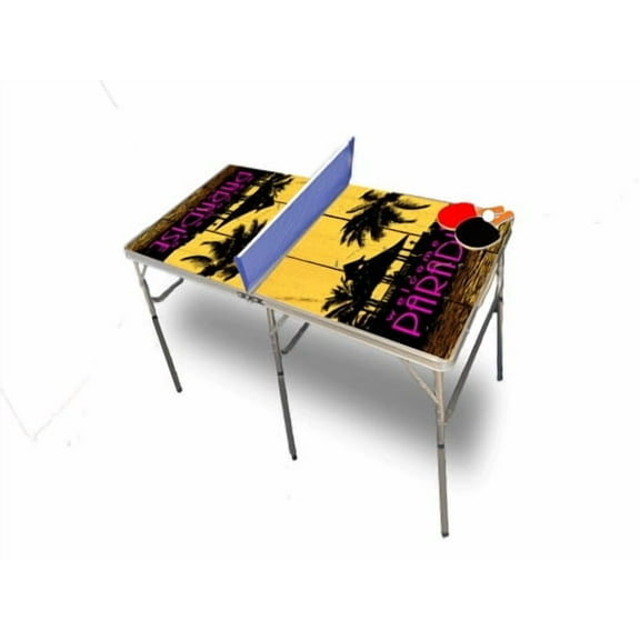 Beach Sunset 3 Portable Table Tennis Ping Pong Folding Table w/Accessories