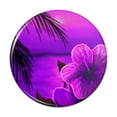 thumbnail image 1 of Beach Sunset Hibiscus Flower Hawaiian Purple Compact Pocket Purse Hand Cosmetic Makeup Mirror, 1 of 3