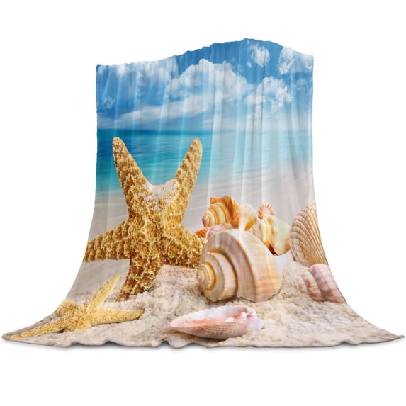 Beach Sunset Ocean Light Thin Flannel Blanket Custom Super Warm Soft Blankets Throw on Sofa Bed Travel Bedspread King Size