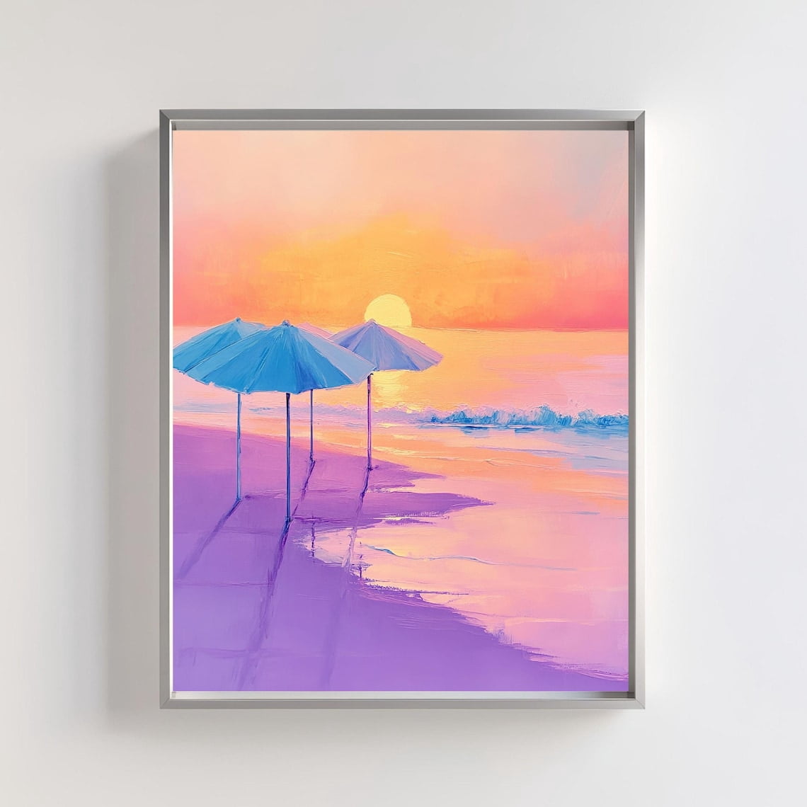 Fresh Look at Beach Sunset Wall Art Ocean Landscape Coastal Decor Summer Beach