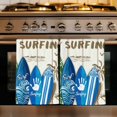 thumbnail image 1 of Beach Surfboard Kitchen Towels Set of 3, Summer Sea Surfing Tropical Botanical Tree Absorbent Dish Towels for Kitchen, Microfiber Hand Towel, Quick Drying Tea Towel for Cleaning Decorative Dishcloths, 1 of 7