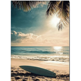 thumbnail image 1 of Beach Surfboard Sunset Canvas Wall Art，Suitable for Living Room，Bedroom，Bathroom，Office，and Hotel Decoration., 1 of 8