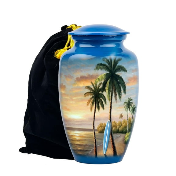 Beach Surfboards surf urn Palm Beach urn Human Ashes Adult Male Female urn Aluminum urn