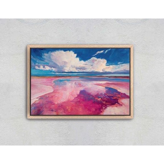 Beach Surreal Beach Blue Gallery Style Wall Decor Unframed Paper Print
