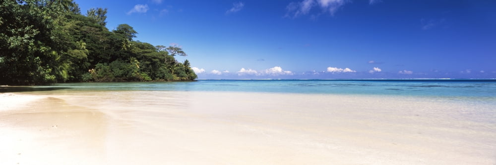 Beach Tahiti French Polynesia Canvas Art - Panoramic Images (27 x 9)