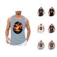 thumbnail image 1 of Beach Tank Top Men Summer Casual Coconut Tree Graphic Crewneck Sleeveless Shirt Beach Vacation Outfits, 1 of 5