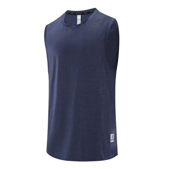 Beach Tank Tops for Men Athletic Shirts Sleeveless Workout Tank Top Sports Base Layer Running Basketball Training Tee Navy 4XL