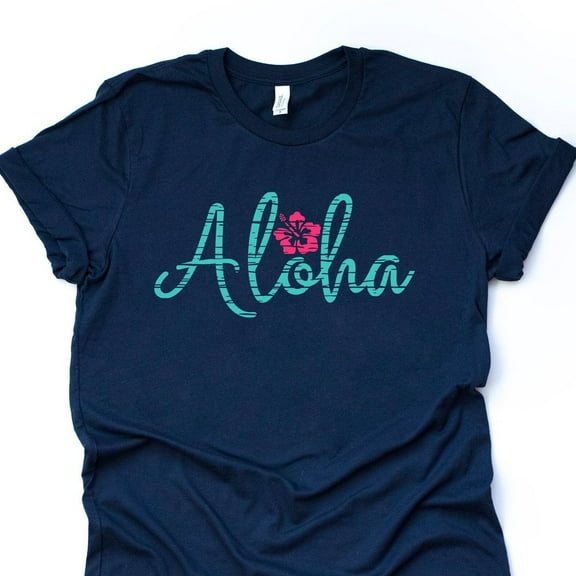 Beach Tee, Cute Aloha With Tropical Flower, Aloha Tropical Vacation Shirt Unisex S-5XL Hot Trending Shirt, Vintage Birthday Gift