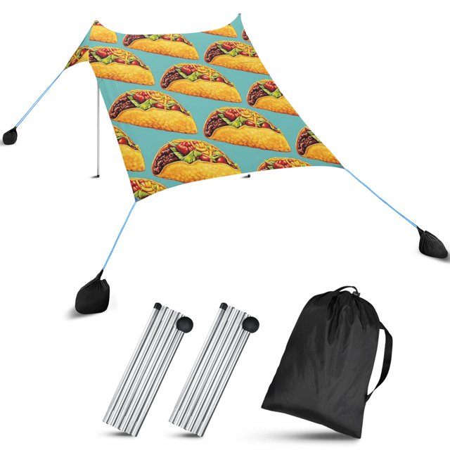 Beach Tent 7 X 7 Ft Beach Canopy Camping Sun Shelters Easy Set Up