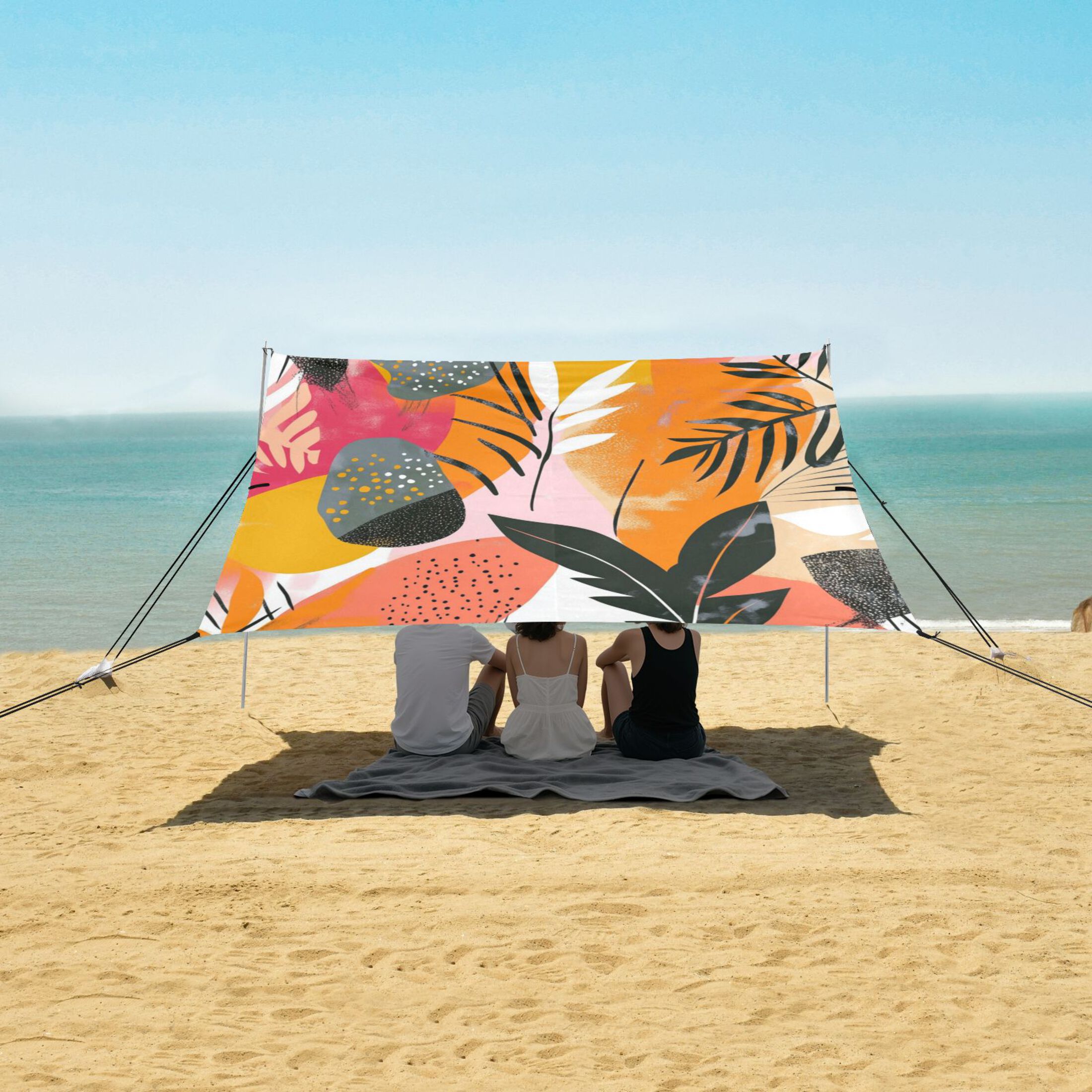 Beach Tent Beach Canopy 9.2x10.5Ft Beach Tent Sun Shelter Outdoor ...
