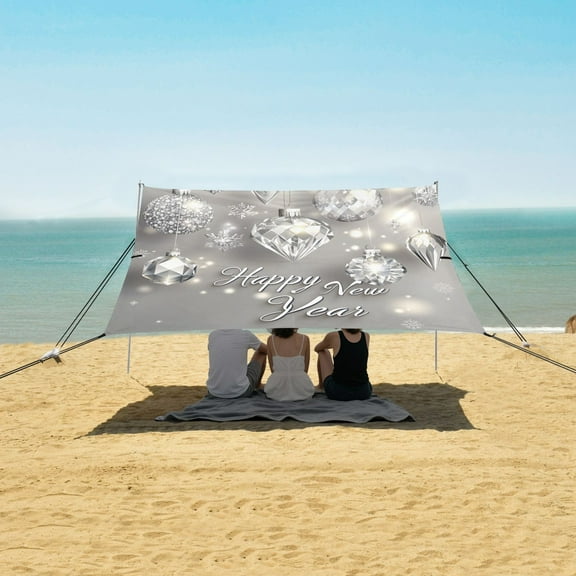 Beach Tent Beach Canopy 9.2x10.5Ft Beach Tent Sun Shelter Outdoor Canopy with Carry Bag for Camping, Backyard and Picnics Diamond Christmas Ornaments