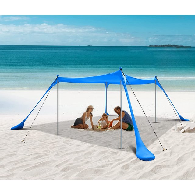 Beach Tent Canopy, Sun Shelter, Pop Up Sunshade Portable 6.6Ft/10Ft UPF