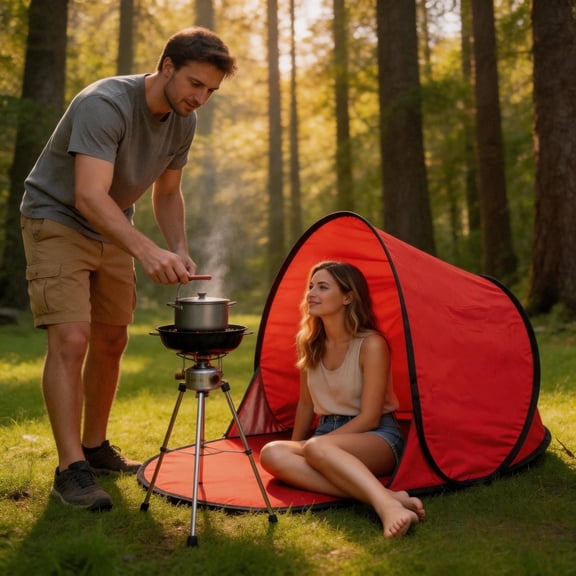 Beach Tent, Lightweight UV Protection Sun Shade for Beach Camping 1‑Person Shelter