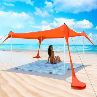 Sun Ninja 7'x7.5' Pop-Up Beach Tent, Portable Sun Shelter