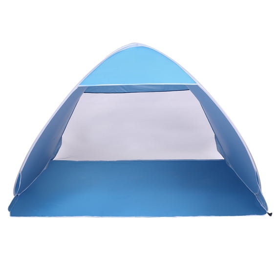 Beach Tent Pop Up Sun Shelter Tent Big Automatic Sun Umbrella 2-3 Person Fishing Beach Shelter Blue (2-3 Person)
