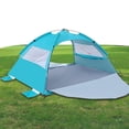 thumbnail image 1 of Beach Tent Sun Shelter, Beach Tent with Beach Mat Set, 4 Person Portable Beach Shade, 1 of 9