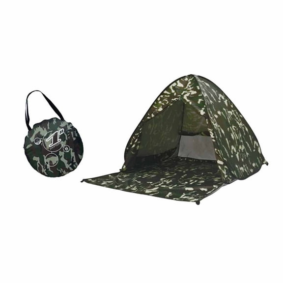 Beach Tent Sun Shelter - Instant Pop Up Protection Canopy with Sand Pockets, Waterproof & Windproof Portable Sunshade for Family Camping, Fishing, Backyard