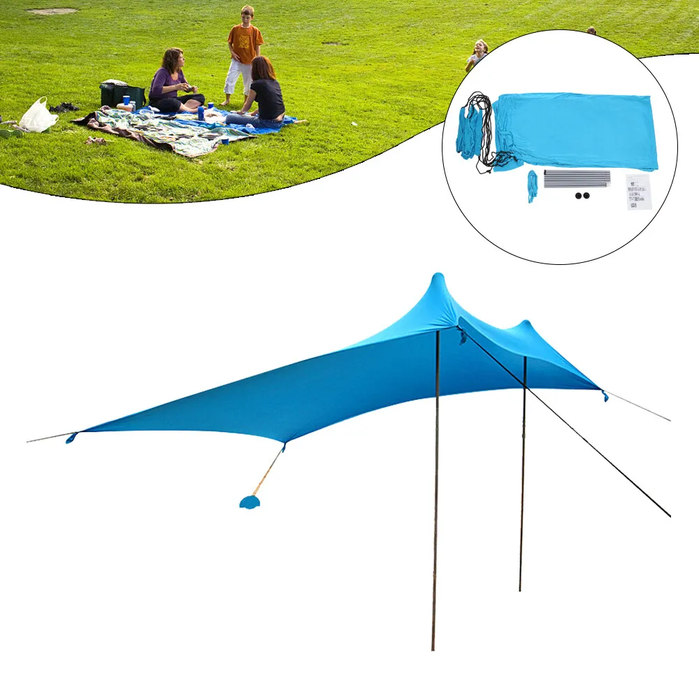 Beach Tent Sun Shelter Portable Sun Shade Canopy Portable +Sandbag