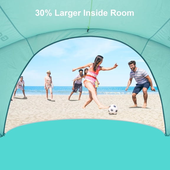 Beach Tent Sun Shelter with UPF50+ Protection for 1-2/3/4-5/6-7 Person, Lightweight & Portable Beach Shade Canopy with 2 Zippered Doors, Easy Setup Family Beach Umbrella