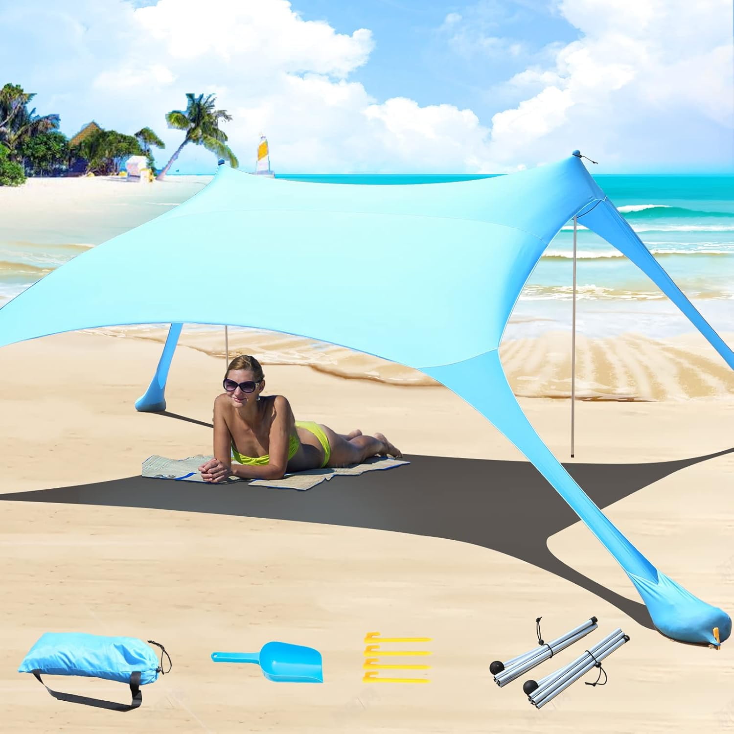 Coleman® Beach Canopy Sun Shelter Tent, Green - Walmart.com