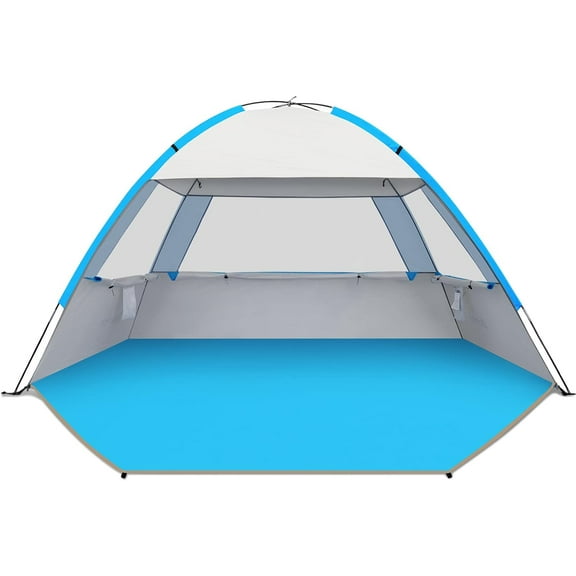 Beach Tent Sun Shelter for 4 Person with UPF 50+ UV Protection, Lightweight & Easy Setup Beach Shade Canopy