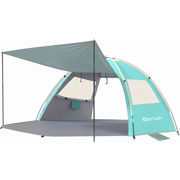 Beach Tent Sun Shelter with Canopy UPF50+ UV Protection for 3-4 Person Lightweight Compact Travel Shade Bestseling