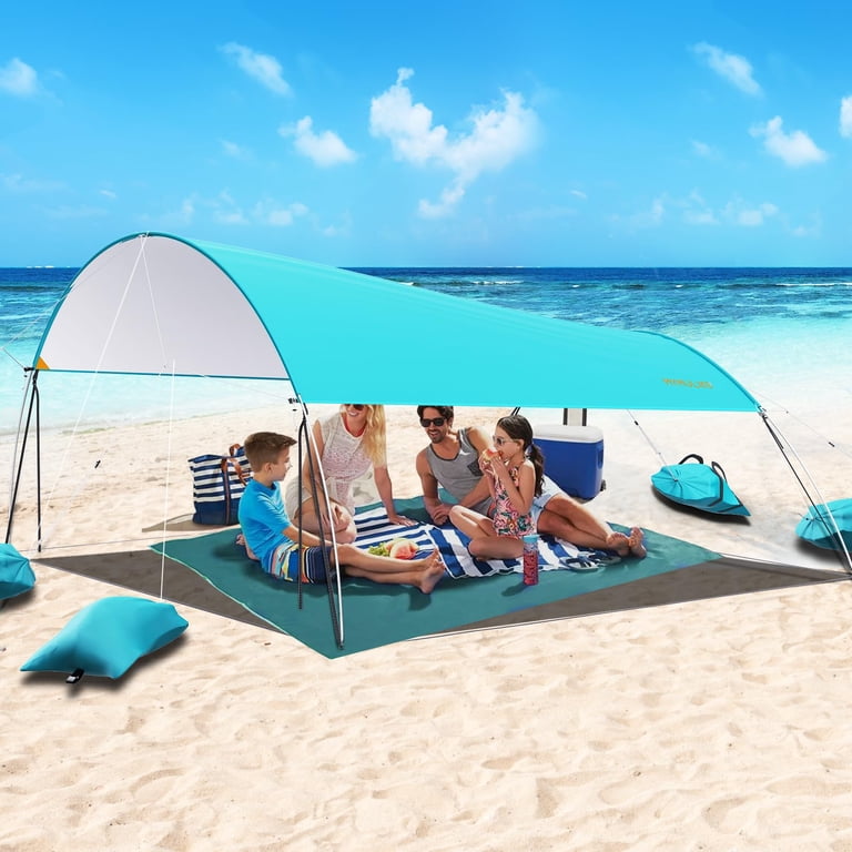 Beach Tent UPF50+ Sun Shade Canopy Angle Adjustable, Portable  display picture 1
