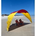 thumbnail image 1 of SunSail Shades UV Protection Portable Beach Tent, Crimson and Yellow, 1 of 8