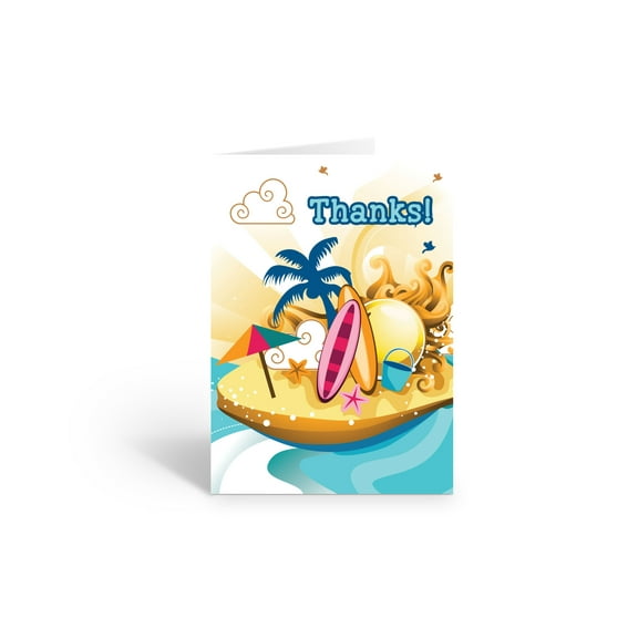 Beach Thank You Cards - 10 Boxed Cards & Envelopes - B14168