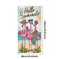 thumbnail image 1 of Beach Theme Flamingo Banner Summer Design Polyester Material Decorative Art for Beach Party Outdoor Event Holiday, 1 of 8