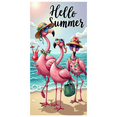 thumbnail image 1 of Beach Theme Flamingo Banner Summer Design Polyester Material Decorative Art for Beach Party Outdoor Event Holiday, 1 of 7
