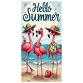 thumbnail image 1 of Beach Theme Flamingo Banner Summer Design Polyester Material Decorative Art for Beach Party Outdoor Event Holiday, 1 of 7