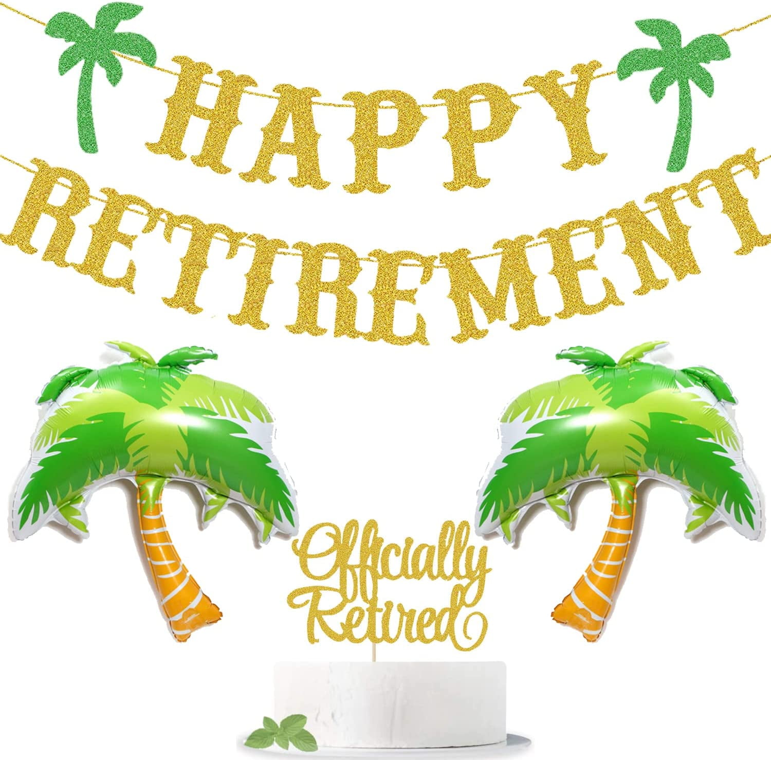 Beach Theme Retirement Party Decorations - Happy Retirement Banner ...