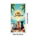 thumbnail image 1 of Beach Theme Summer Banner Pet Design Hello Sunshine Decorative Print for Beach Party Outdoor Event Home Decor, 1 of 7