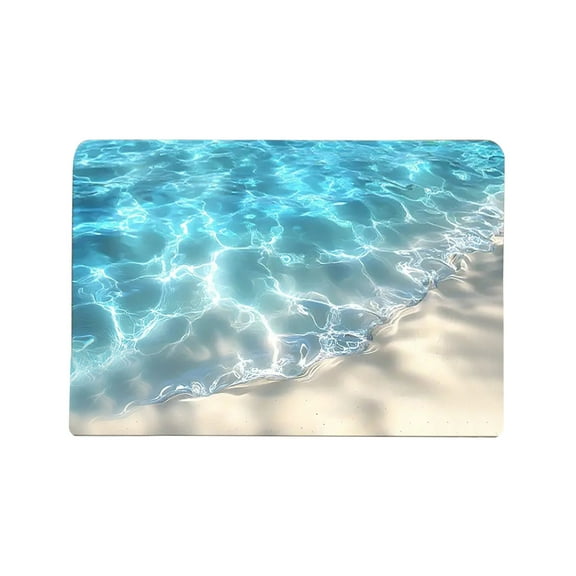 Beach Themed Doormat - Coastal Summer Welcome Mat for Front Door, Non- Indoor/Outdoor Entryway Rug, Nautical Decor for Porch, Bathroom, Kitchen Patio Ocean Inspired Floor Mat