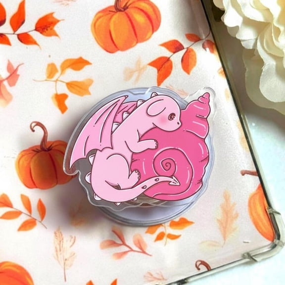 Beach Themed Dragons Phone Grip, Cute Trendy Spring Summer Griptok, Bookish Vacation MagSafe Holder, Unique Gift for Hardcore Readers, Sea Design