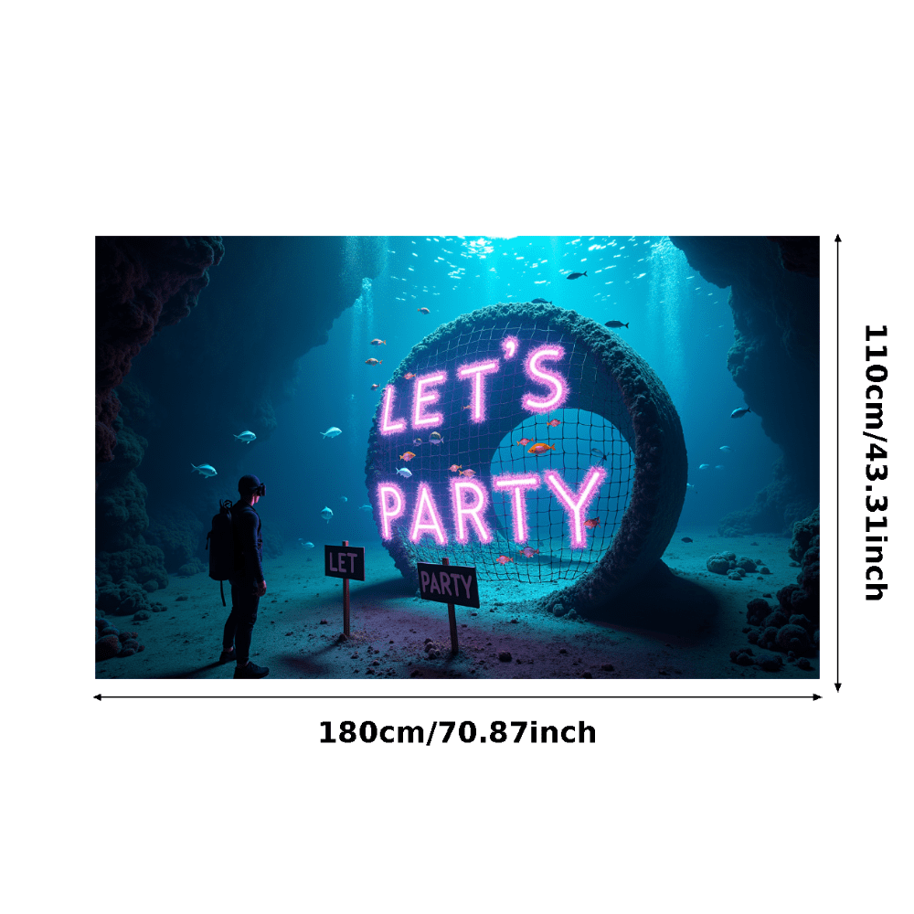 Beach Themed Party Backdrop Banner With Sandcastle Volleyball Scene Beach themed party backdrop banner with sandcastle volleyball scene